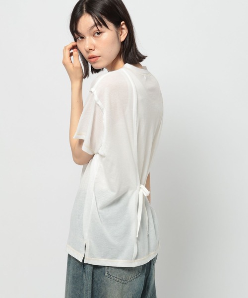 tシャツ シアーリボンアレンジTシャツ レディース | niko and… | 01