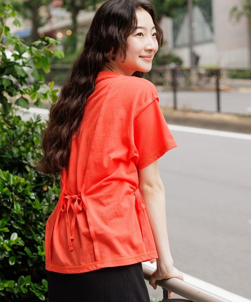 tシャツ シアーリボンアレンジTシャツ レディース | niko and…
