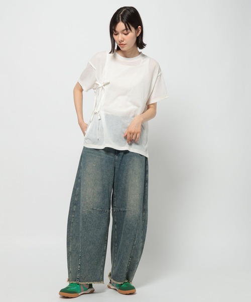 tシャツ シアーリボンアレンジTシャツ レディース | niko and… | 08