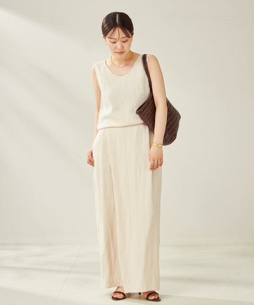 Plage natural wrap パンツ プラージュ　38 ナチュラル Plage natural wrap パンツ プラージュ 38 ナチュラル - メルカリ