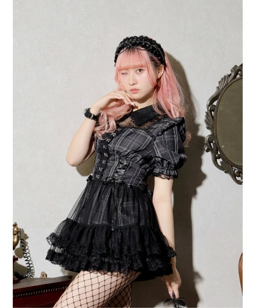 NOEMIE（ノエミー） ワンピース レースアップチュールティアード