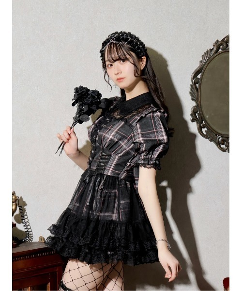 NOEMIE（ノエミー） ワンピース レースアップチュールティアード