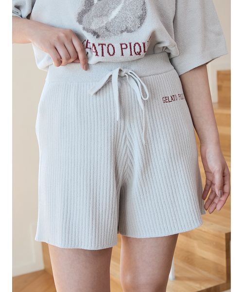 gelato pique パジャマ ルームウェア リブショートパンツ