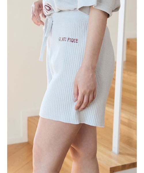 gelato pique パジャマ ルームウェア リブショートパンツ