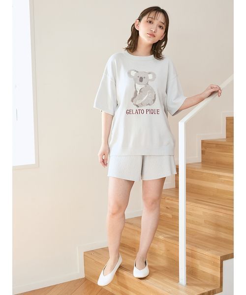 gelato pique パジャマ ルームウェア リブショートパンツ