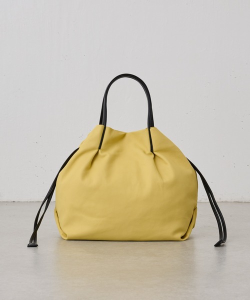 BEARDSLEY イエロー トートバッグ レモンイエロー縱型トートバッグ 品質の牛革 人気バッグ | Baginning