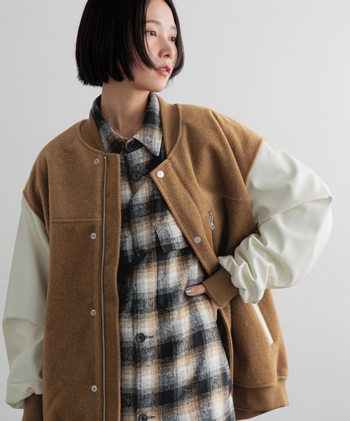 LOWRYS FARM（ローリーズファーム） スタジャン 「LFM(U)」ウーリー