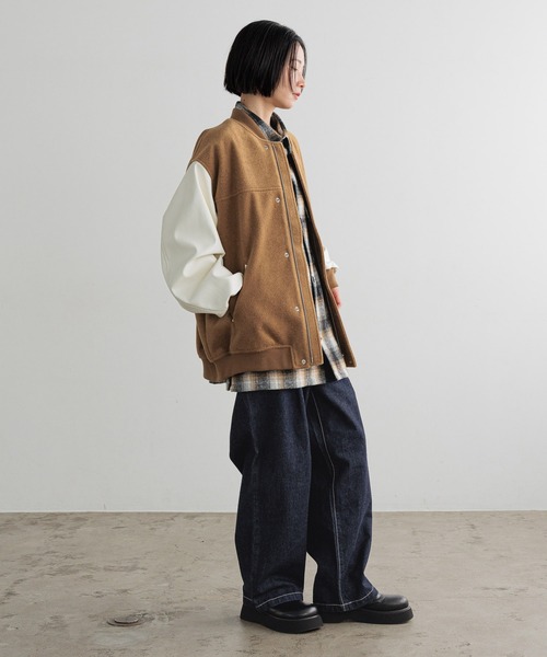 LOWRYS FARM（ローリーズファーム） スタジャン 「LFM(U)」ウーリー