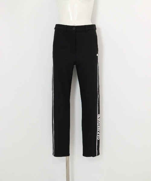 アルチビオ レディース archivio ブラック ロゴ入り 裏起毛パンツ archivio（アルチビオ） パンツ 「LADIES」サイドライン裏起毛パンツ