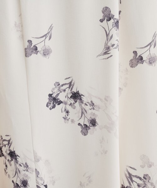 natural couture スカート 長さ変えれる花柄サテンスカート : ZOZOTOWN