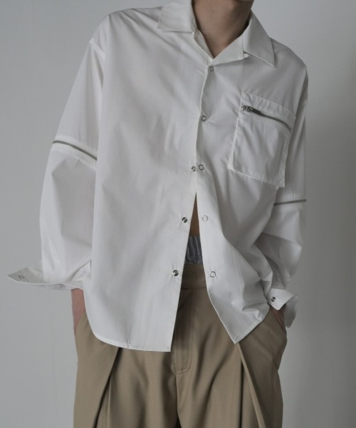 SEE ALL スクエアシャツ 38 MENS】Square Pocket Shirts KAR ロングスリーブシャツ ワイド