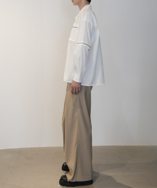 Chikashitsu+（チカシツプラス） シャツ 「CS」2way zip square cut