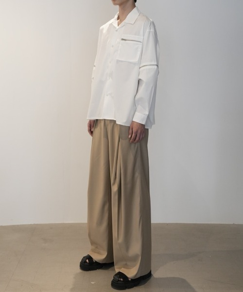Chikashitsu+（チカシツプラス） シャツ 「CS」2way zip square cut