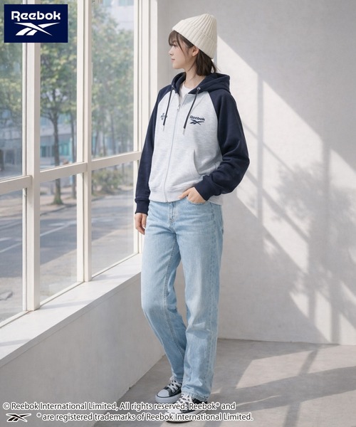 リーボック Reebok ジップアップパーカー スウェット ロゴ 裏地フリース Reebok（リーボック） パーカー 「別注」Reebok/リーボック ブランド