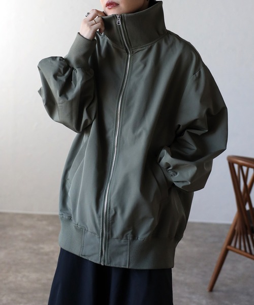 ap retro ジップアップブルゾン FREE カーキ レディース : ZOZOTOWN