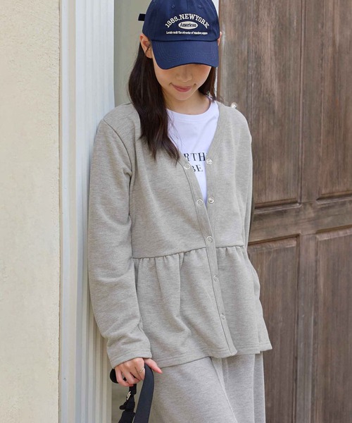 カーディガン ペプラムフレアカーディガン レディース : ZOZOTOWN