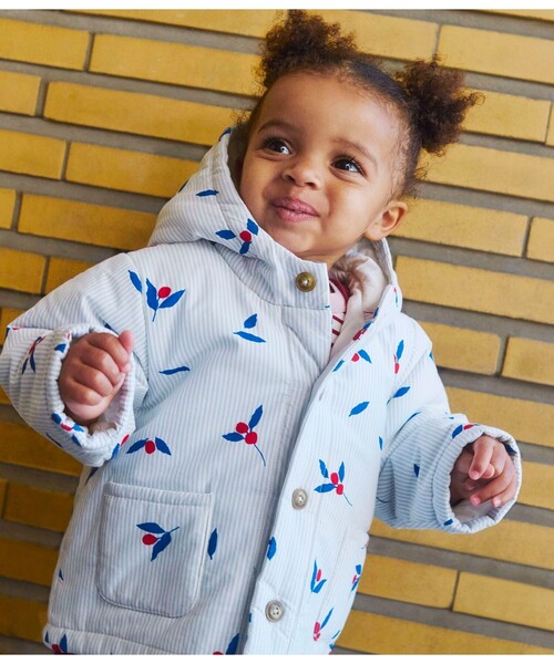 PETIT BATEAU（プチバトー） ダウン アウター プリントジャケット 