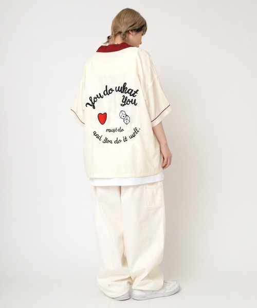 「RNA」 半袖ブラウス MEDIUM サックスブルー レディース_画像2