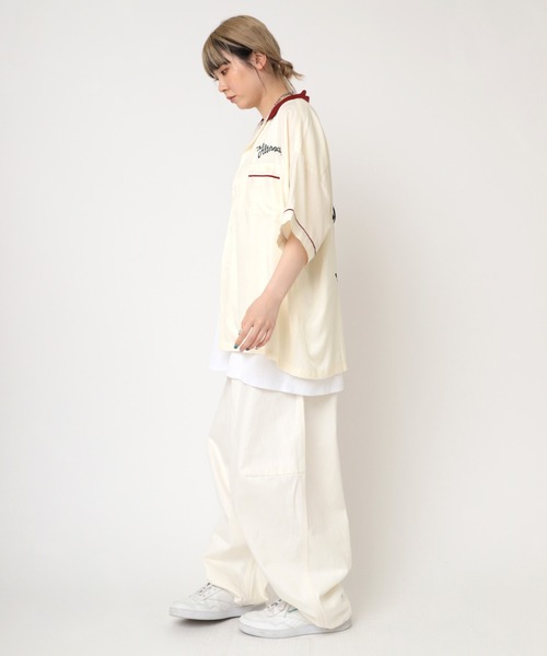 「RNA」 半袖ブラウス MEDIUM サックスブルー レディース_画像4