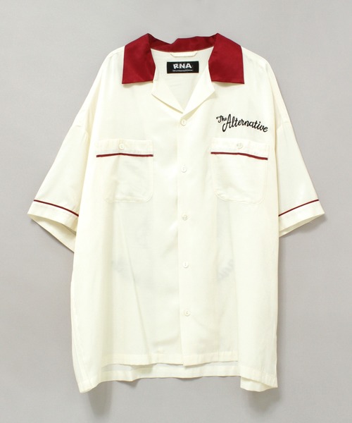 「RNA」 半袖ブラウス MEDIUM サックスブルー レディース_画像6