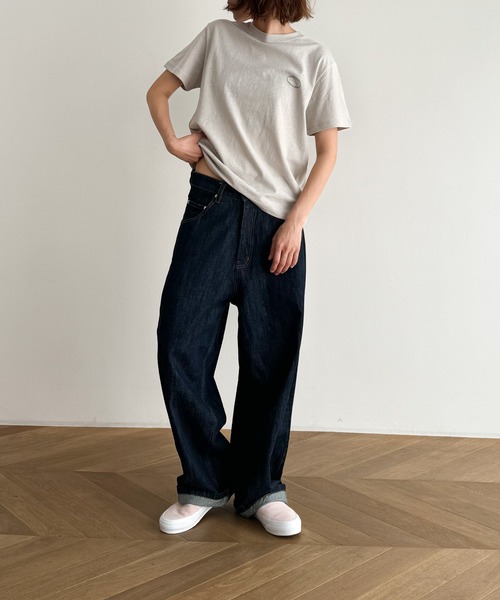 「CANAL JEAN」 半袖Tシャツ ONE SIZE ベージュ レディース_画像9