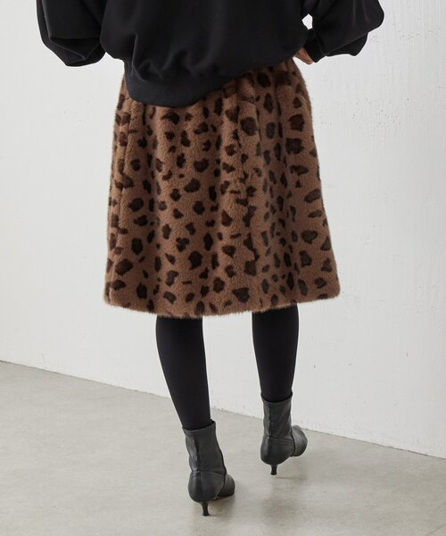 BEARDSLEY（ビアズリー） スカート 「15 quinze」レオパードファー