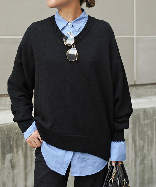 Deuxieme Classe（ドゥーズィエムクラス） Vネックニット FREE グレー