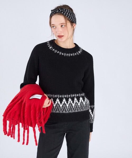 To b. by agnes ニット セーター 「Outlet」ノルディック プルオーバー