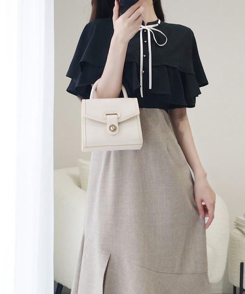 「mily bilet」 半袖ワンピース LARGE ブラック レディース_画像2