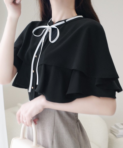 「mily bilet」 半袖ワンピース LARGE ブラック レディース_画像5