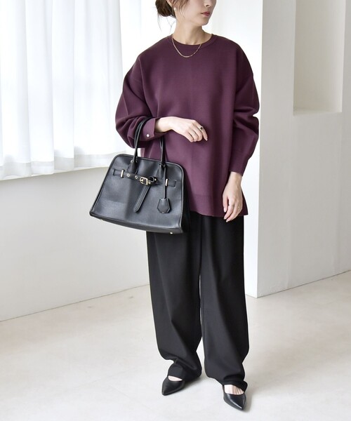 quaranciel パンツ quaranciel:「洗濯機可能」ウォーム タック バレル