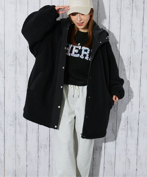 ブルゾン アウター 「ふわもこ×ゆるシルエット」レディース ボア