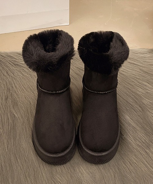 shoes365 ブーツ バックリボン ムートンブーツ レディース : ZOZOTOWN