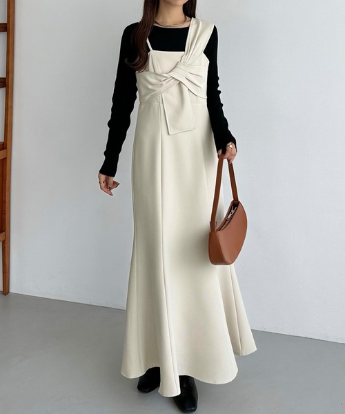 「callautia」 ノースリーブワンピース LARGE アイボリー レディース_画像7