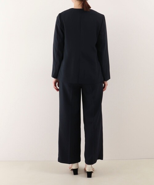 「NOLLEY'S LIGHT」 ノーカラージャケット 38 ベージュ レディース_画像5