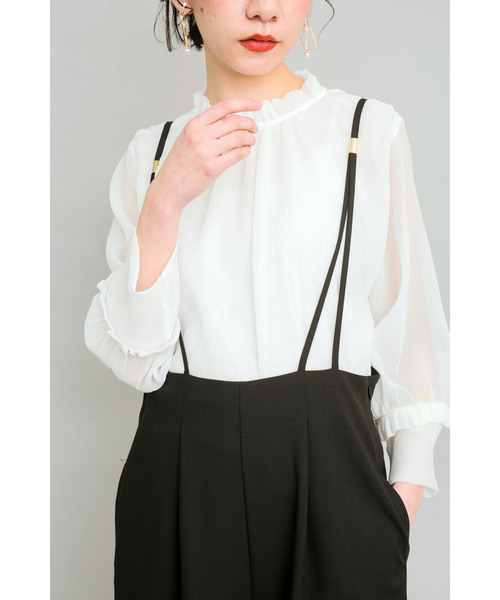 「TEVALT」 「Titilate Valet」長袖ブラウス 38 ホワイト レディース_画像4