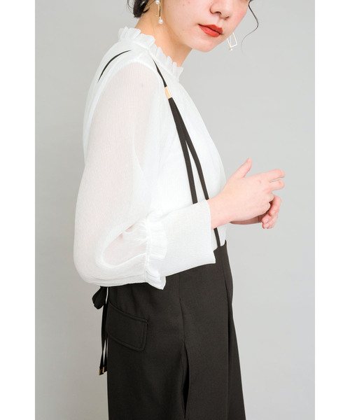 「TEVALT」 「Titilate Valet」長袖ブラウス 38 ホワイト レディース_画像6