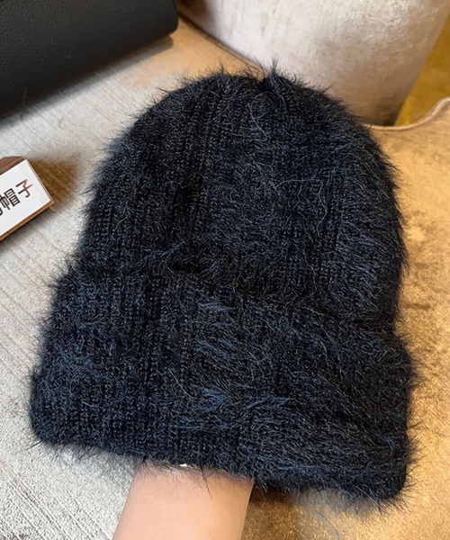 lulufa ニット帽 ニットキャップ ふんわりモヘアニットスタンダード