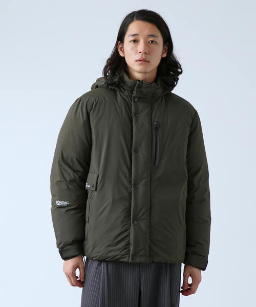   ダウンジャケット オリーブ色 B.C STOCK（ベーセーストック） ダウンジャケット ダウン 「OLIVEDRAB