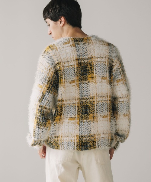 STUSSY（ステューシー） ニットカーディガン M ホワイト メンズ