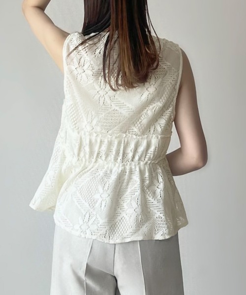 「LAUIR」 ベスト MEDIUM ブラック レディース_画像5