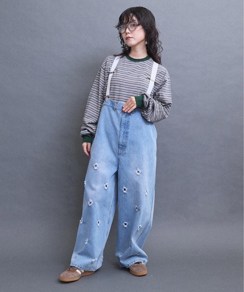 ♥プチブライス♥オーバーオール　デニムパンツ I am I in fact（アイアムアイインファクト） ワイドパンツ