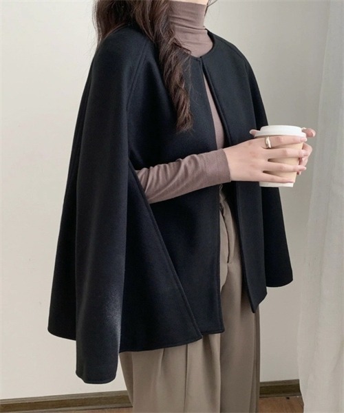 「FREE STYLISTS」 ポンチョ FREE ブラック レディース_画像5