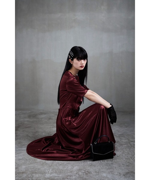 etoll.（エトル） ドレス サテンウエストタックドレス : ZOZOTOWN