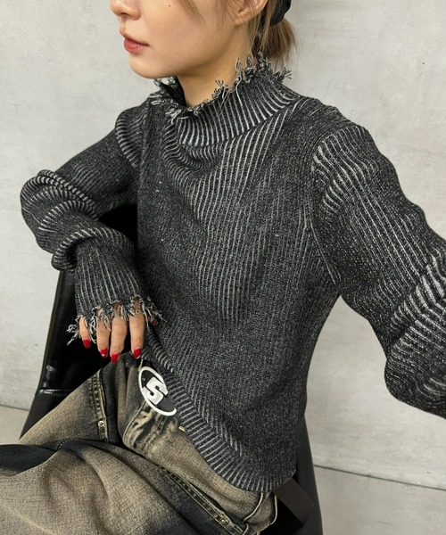 「WHO'S WHO gallery」 タートルネックニット FREE イエロー レディース_画像4