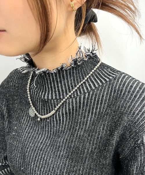 「WHO'S WHO gallery」 タートルネックニット FREE イエロー レディース_画像5