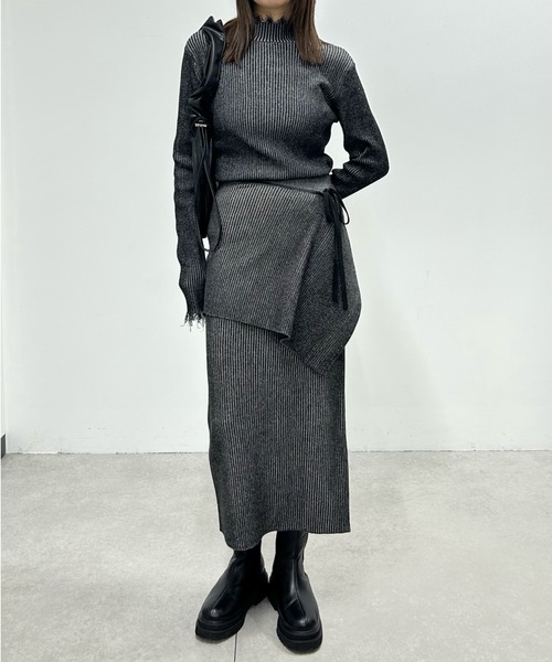 「WHO'S WHO gallery」 タートルネックニット FREE イエロー レディース_画像9