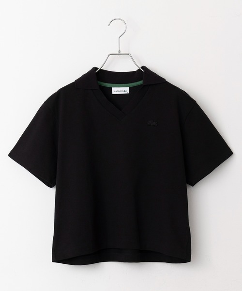 け*ん様 LACOSTA ラコステ ワンポイントロゴ ポロシャツ ブラック M LACOSTE（ラコステ） ポロシャツ ポロ 「LACOSTE」ワンポイントロゴ