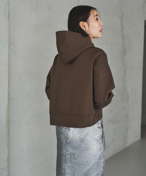 「F by ROSSO」 プルオーバーパーカー FREE モカ レディース_画像4