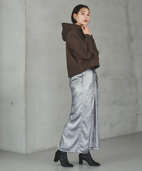 「F by ROSSO」 プルオーバーパーカー FREE モカ レディース_画像5